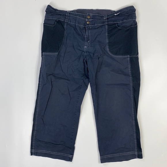Vintage Nike Navy Blue Capri Pants Size Large 12-14 - Picture 1 of 8